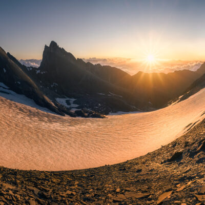 Matin au glacier Lombard