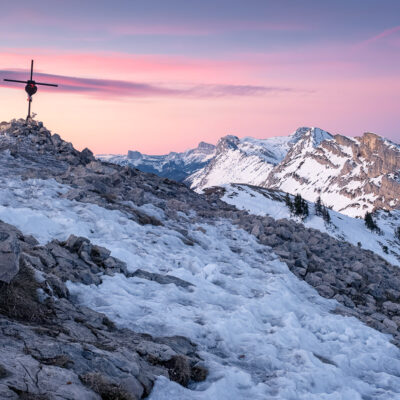 Réveil rose dans le Vercors